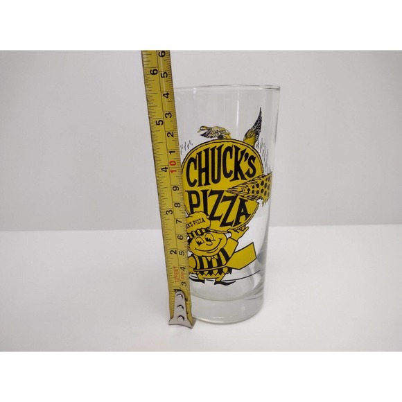 Vintage Chuck's Pizza Glass Yellow‎ Ducks - Picture 6 of 6